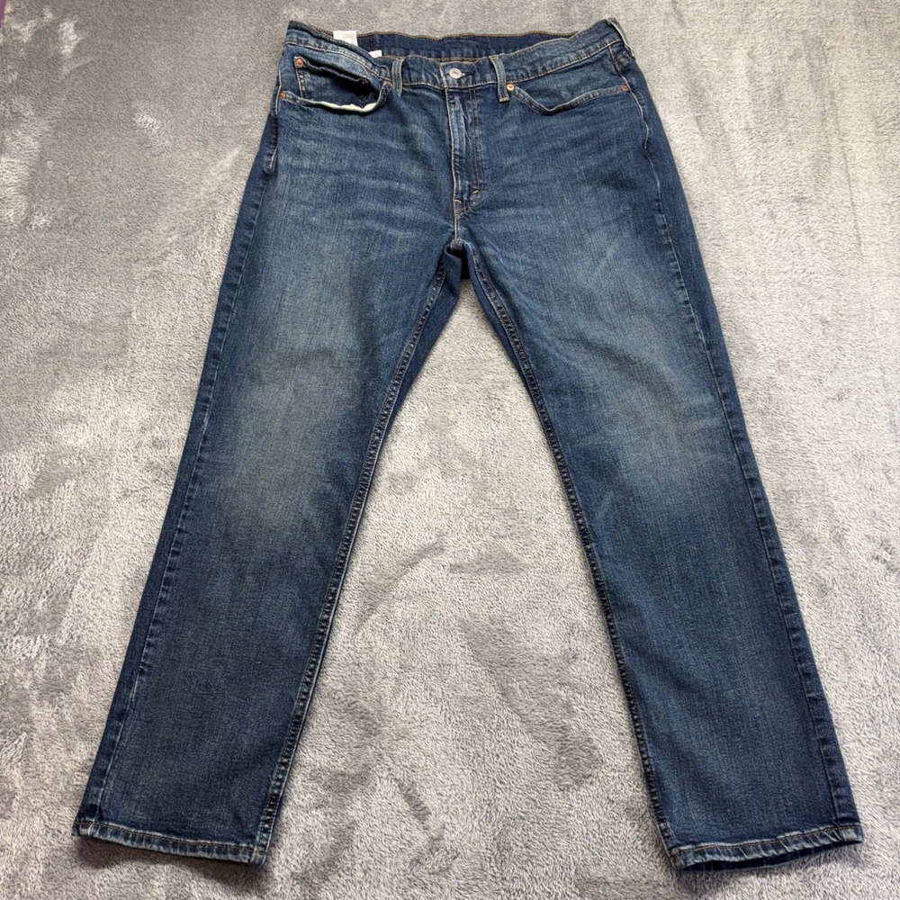 Levi's 514 Straight Fit Jeans Mens 36x30 Blue Good Stretch Zip‎ Fly 514-1711